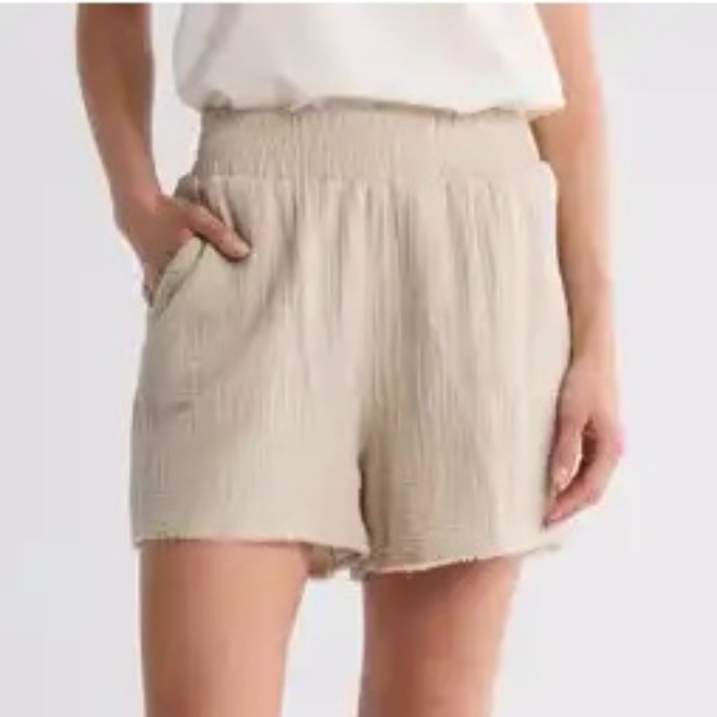 Aerie Gauzy Comfort Shorts Cream Color Size Xl